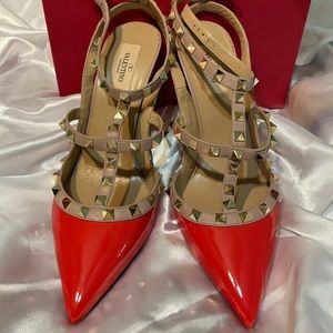 Valentino Rockstuds red heels (Size 40.5)